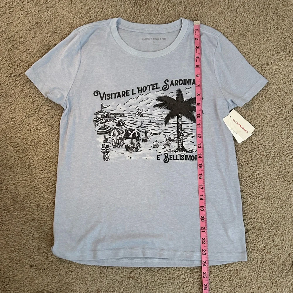Lucky Brand Sardinia Graphic Tee in Light Blue - Picture 10 of 10